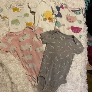 12M Baby Girl Bundle (9 Onesies, 1 Shirt)Modern Moments & Carter’s